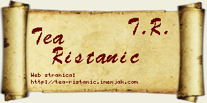 Tea Ristanić vizit kartica